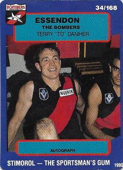 1990 AFL Scanlens Stimorol #34 Terry Daniher Front